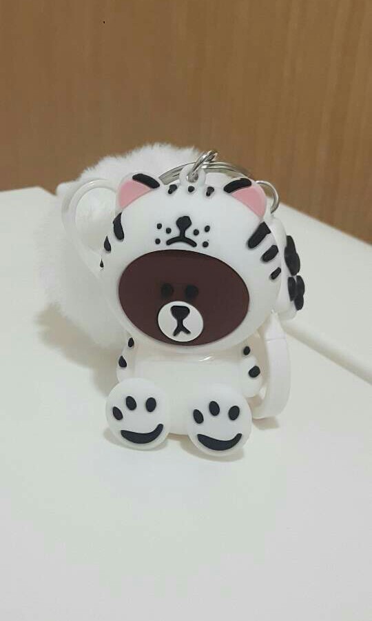 Line Friends Brown Bear Transform Plush Toy Keychain, Hobbies & Toys