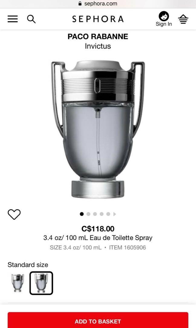 sephora invictus paco rabanne