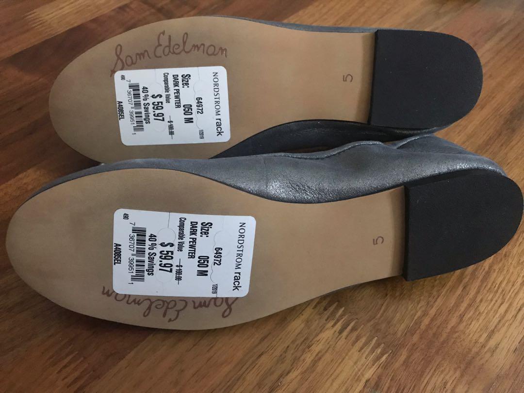 Sam edelman pewter flats shop