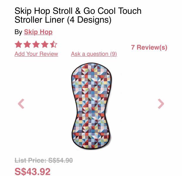 skip hop cool touch stroller liner review