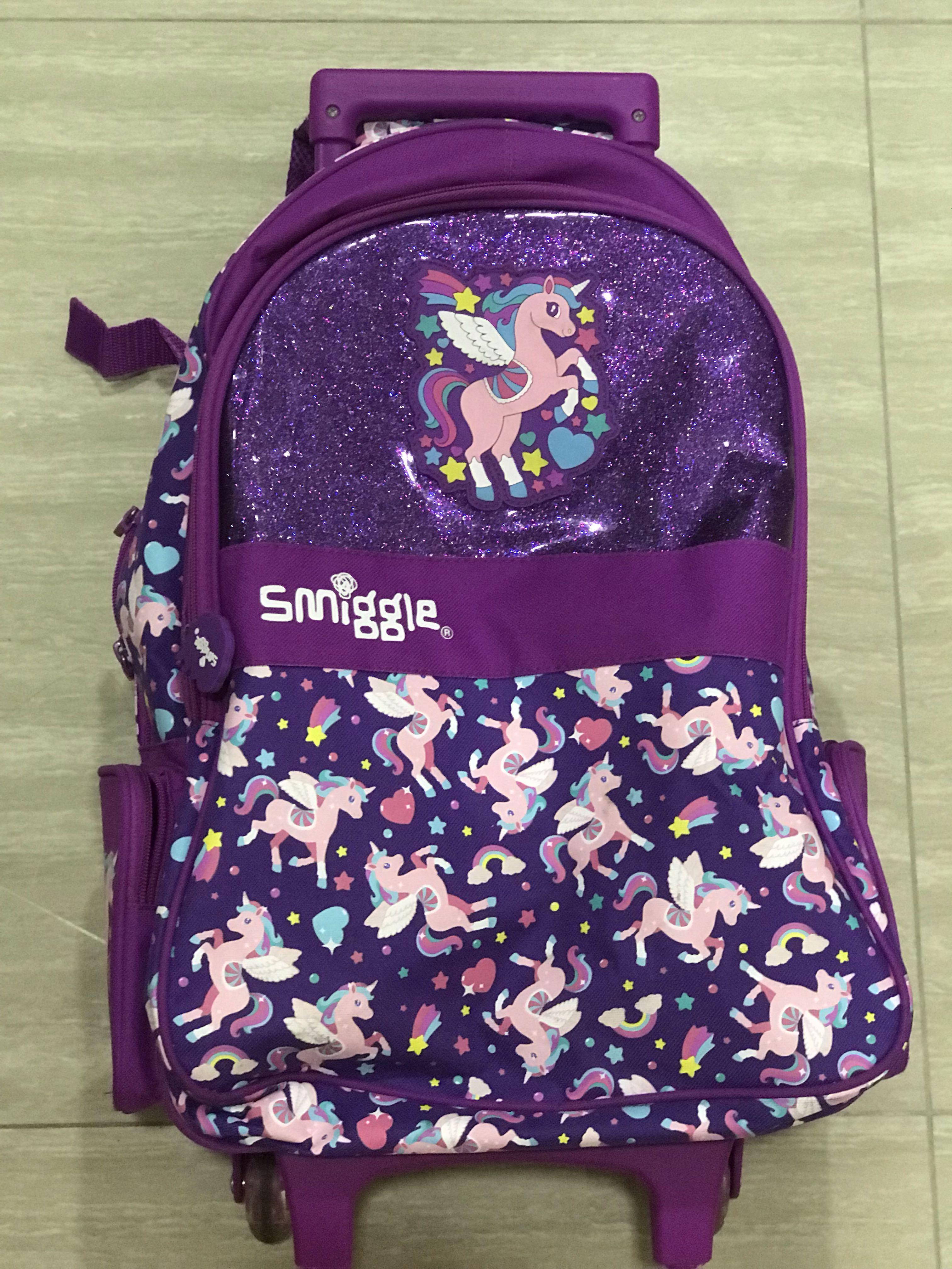 Smiggle light up trolley bag, Babies & Kids, Going Out, Diaper Bags