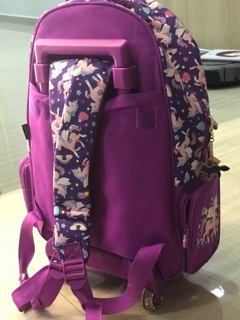 Smiggle light up trolley bag, Babies & Kids, Going Out, Diaper Bags