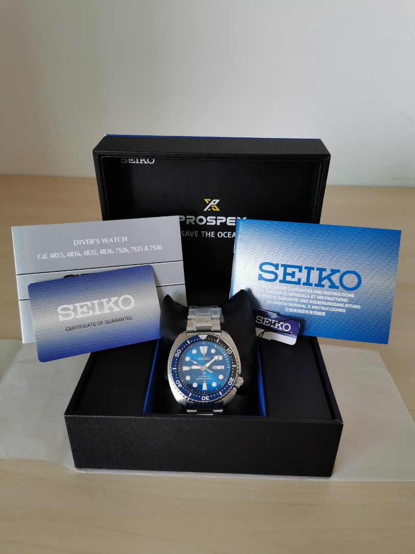 SRPD21K1 Seiko Turtle Save The Ocean - Great White Shark Special Edition,  Luxury, Watches on Carousell
