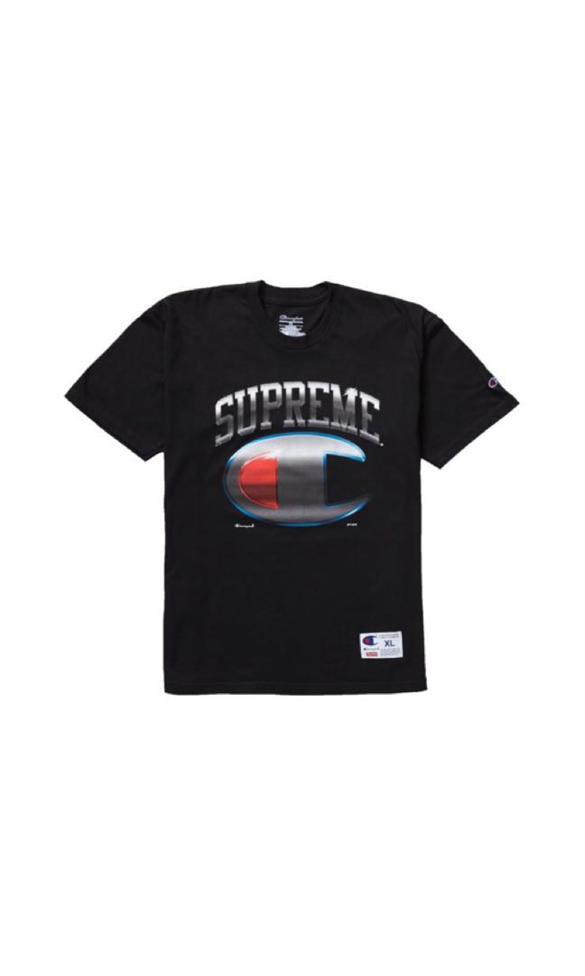 Supreme X Champion Graphic Print Crew Neck T-Shirt Grey, 56% OFF