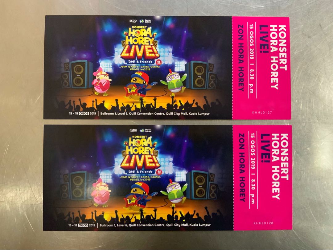 Tiket 'Konsert Hora Horey Live! Didi & Friends', Tickets & Vouchers
