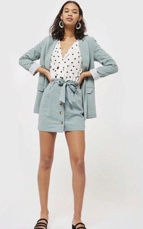 button paperbag skirt