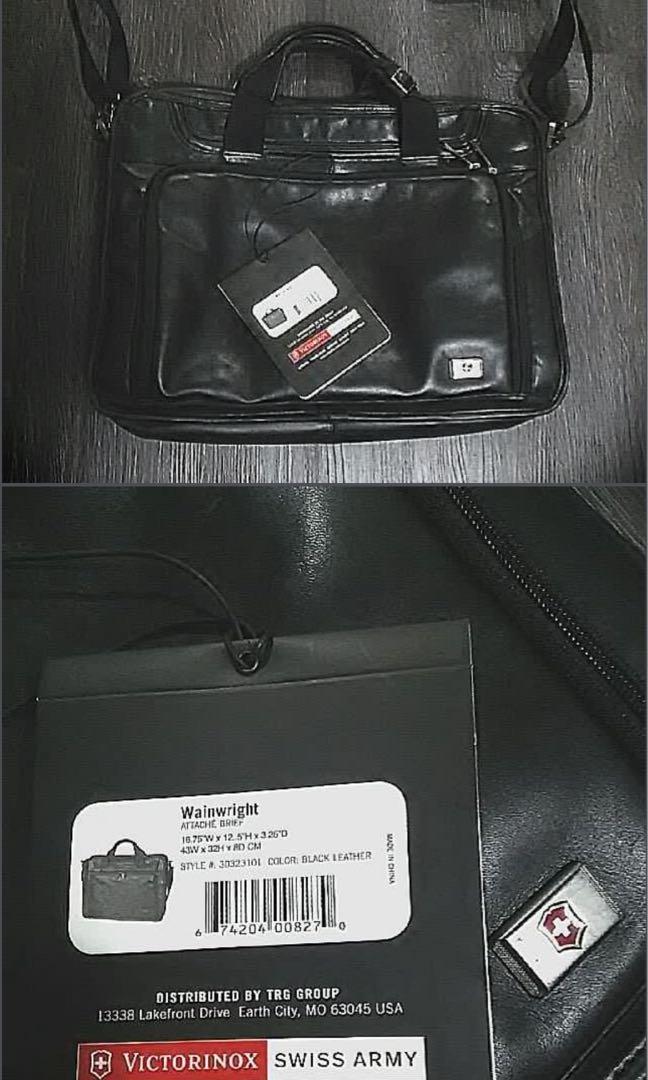 victorinox leather briefcase