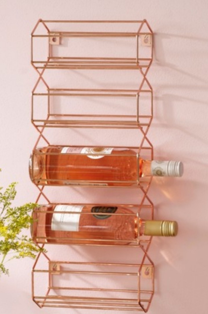 Wine rack rose gold sale