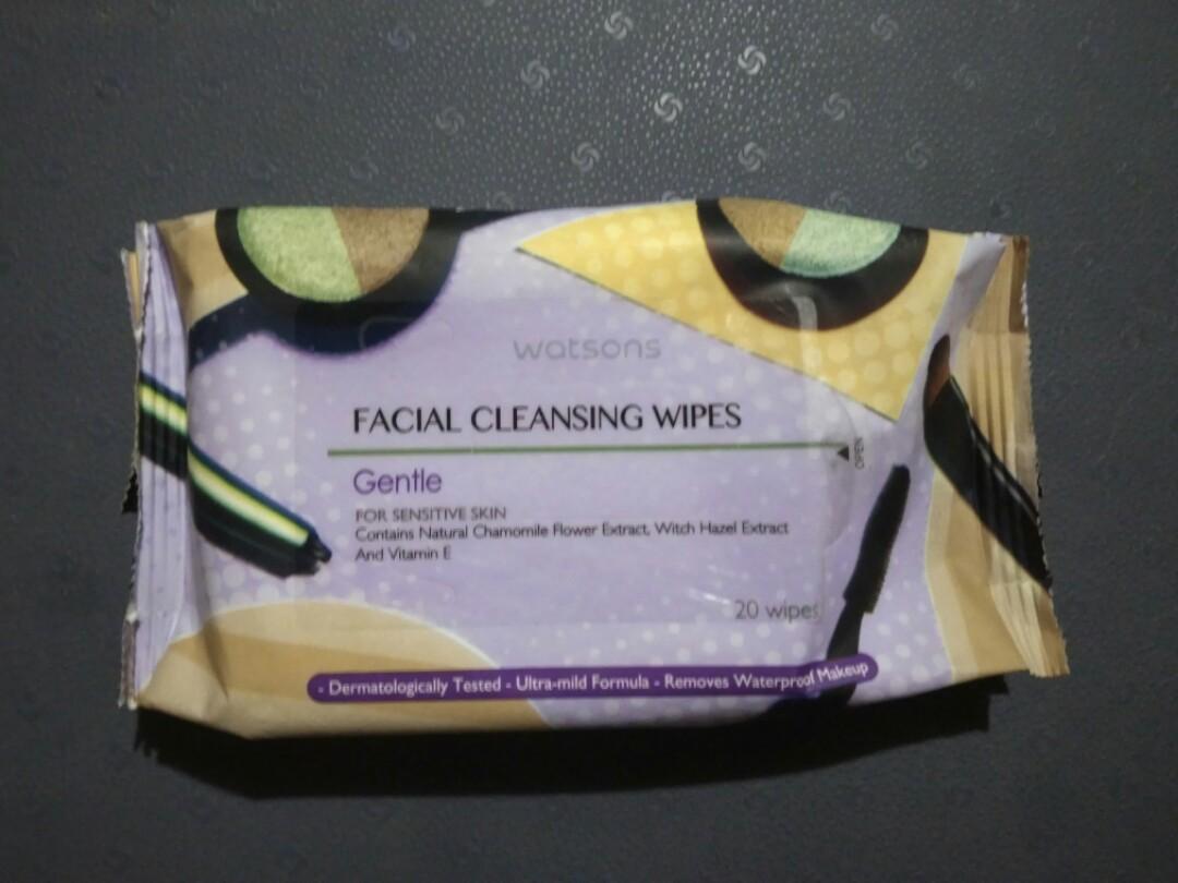 Watsons Facial Cleansing Wipes (Gentle) on Carousell