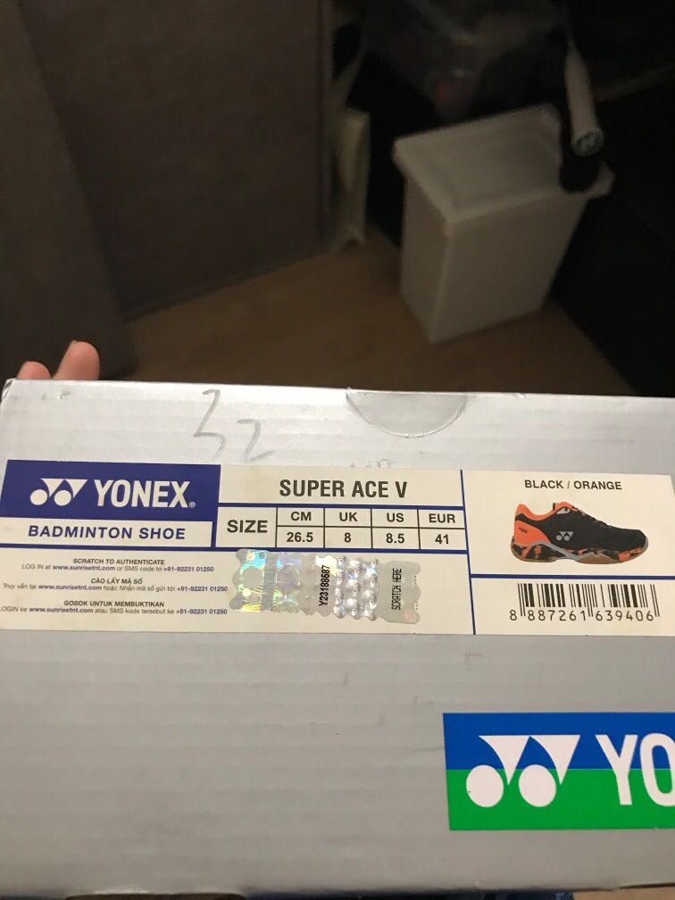 yonex super ace v badminton shoes