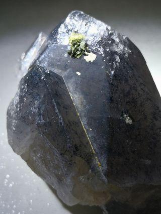 New black super seven rough with epidote