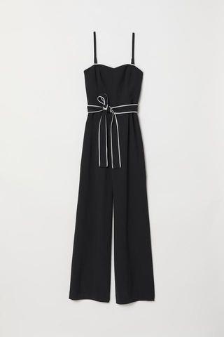 H&M Black and white casual or formal jumpsuit playsuit unitard romper HM Zara bershka forever21