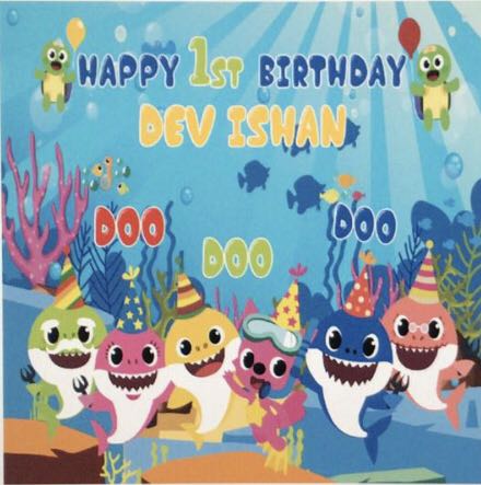 2m X 2m Baby Shark Banner Everything Else On Carousell