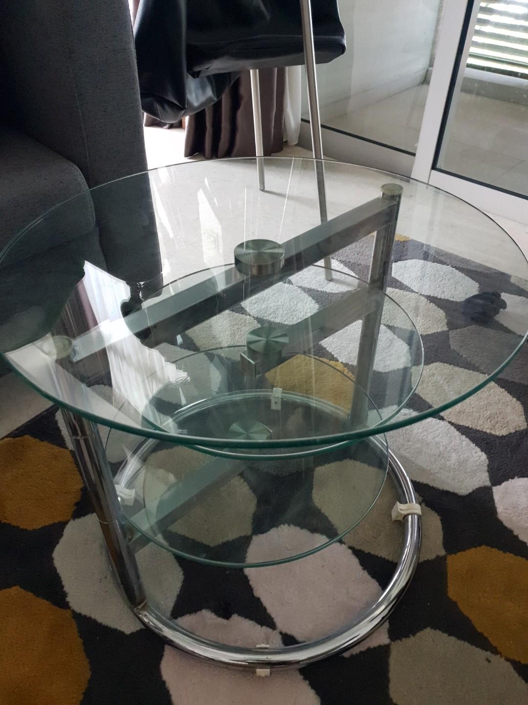 3 Tier Glass Coffee Table Furniture Tables Chairs On Carousell
