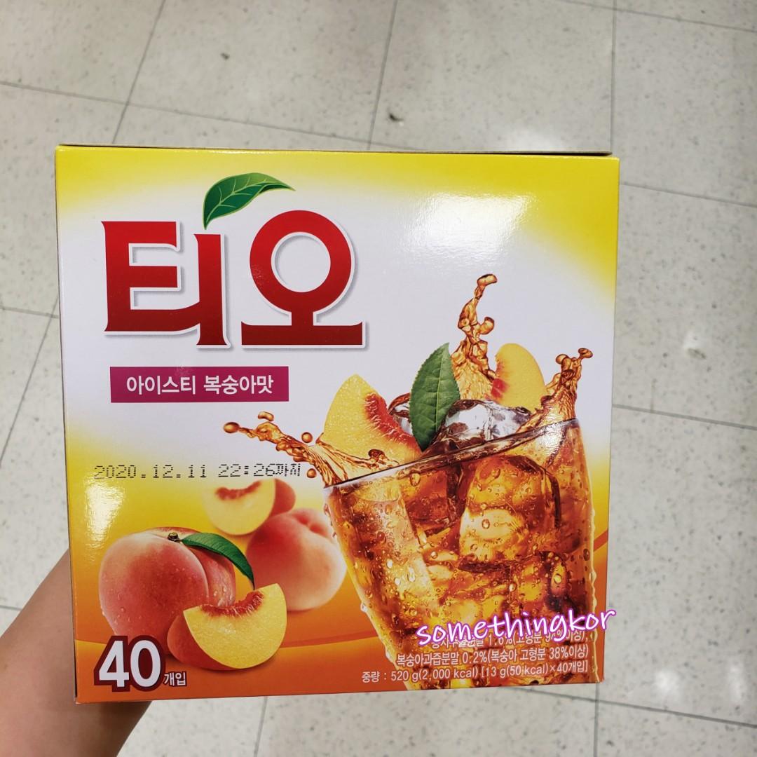 韓國korea Peach Black Tea 蜜桃茶40條裝 嘢食 嘢飲 飲料 Carousell