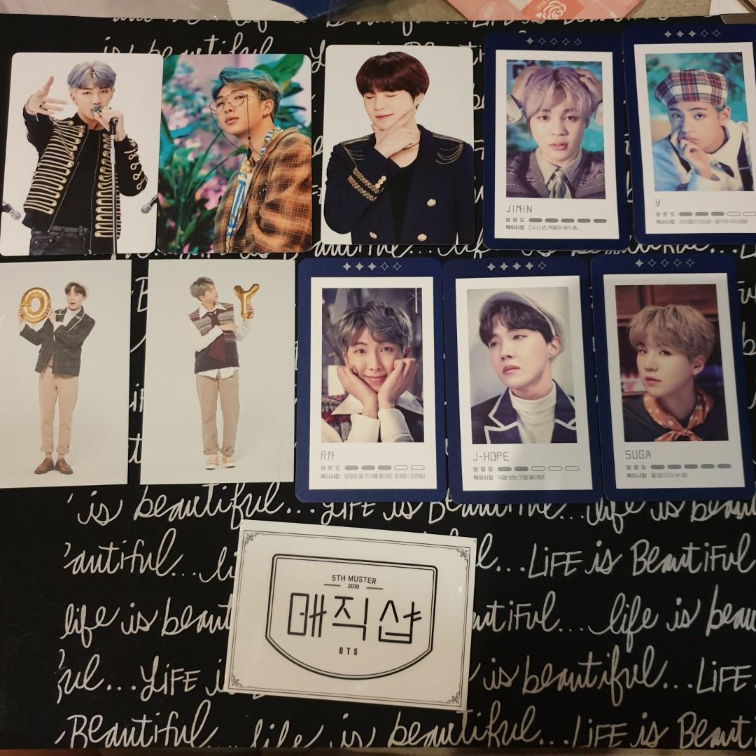 Wtt Wts Bts 5th Muster Magic Shop Mini Photocard Pc Guestbook Card Set Kim Namjoon Rm