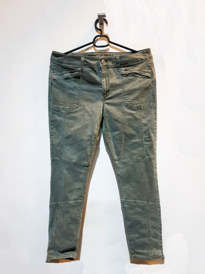 green tight cargo pants