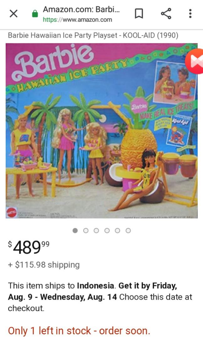 barbie hawaiian ice party