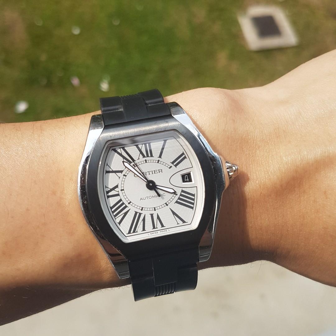 cartier roadster s rubber strap