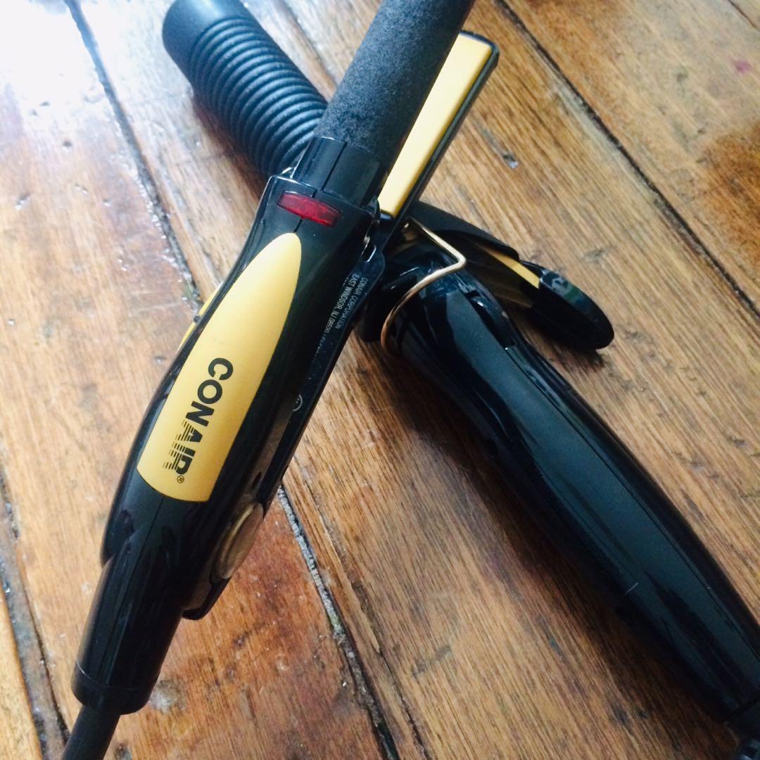 Conair flatiron and hair curler (Category: Hair) located in Pasay City. Submitted by xtofxtof (Listing ID 243895555, Image 1). Description: Conair flat iron and hair curler (1 inch). Straight from the US. Seldom to never used. .