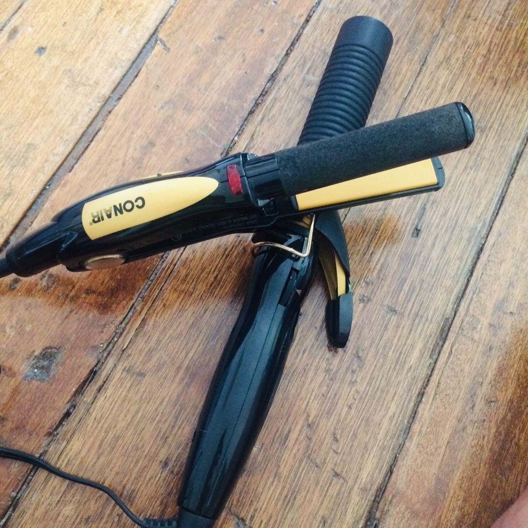 Conair flatiron and hair curler (Category: Hair) located in Pasay City. Submitted by xtofxtof (Listing ID 243895555, Image 3). Description: Conair flat iron and hair curler (1 inch). Straight from the US. Seldom to never used. .