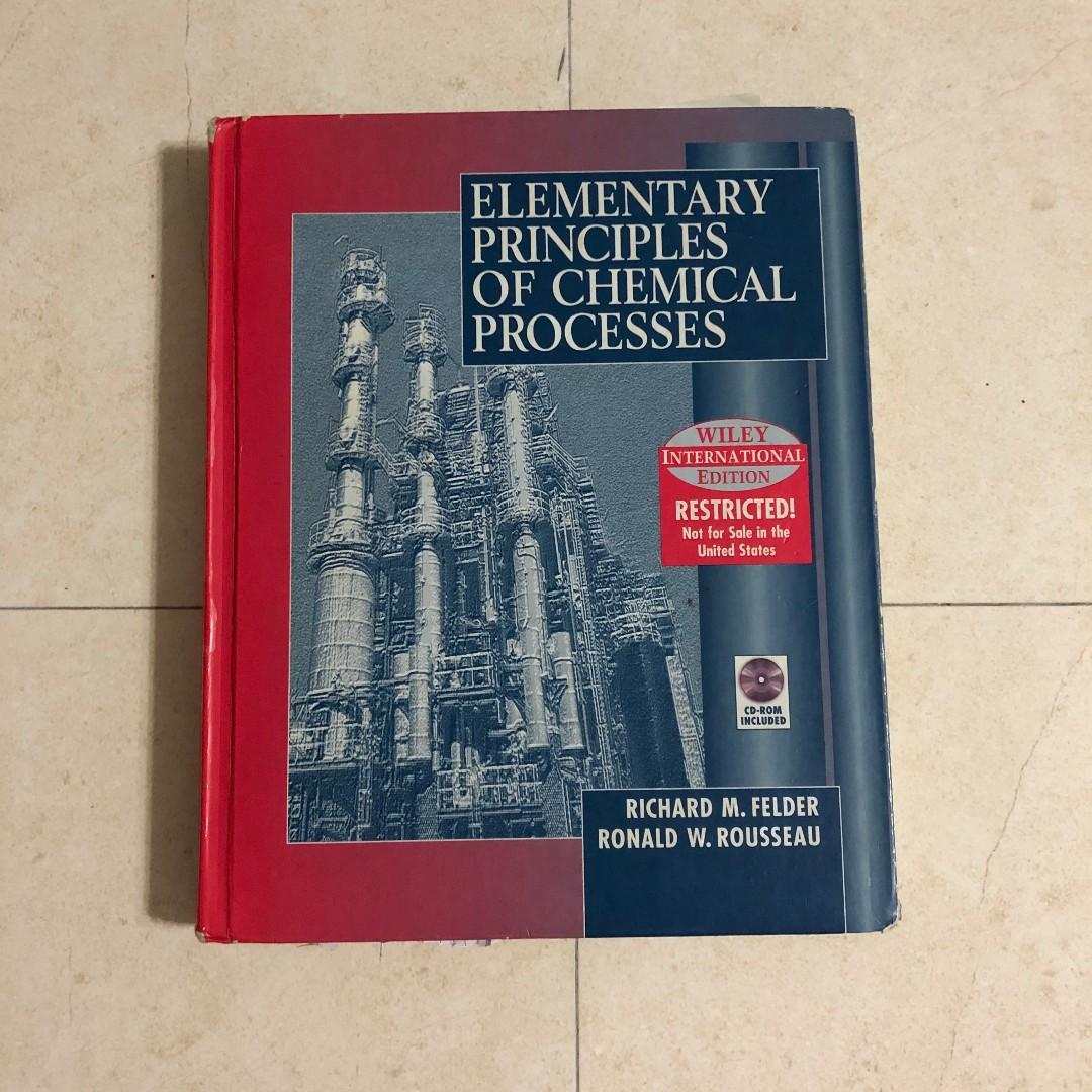 Elementary Principles Of Chemical Processes Books Stationery Textbooks Tertiary On Carousell