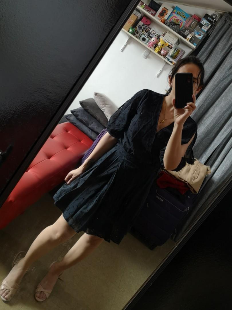 Eyelet Wrap Dress + Nude Bodycon Set (Category: Dresses) located in Cavite. Submitted by maiasstuff (Listing ID 243843506, Image 1). Description: Can fit XS to Small frame All items are in very good condition SOLD AS SET Selling really low; Prices are fixed. We will give discounts on bulk buy. RFS: We are migrating this Sept! 😬.