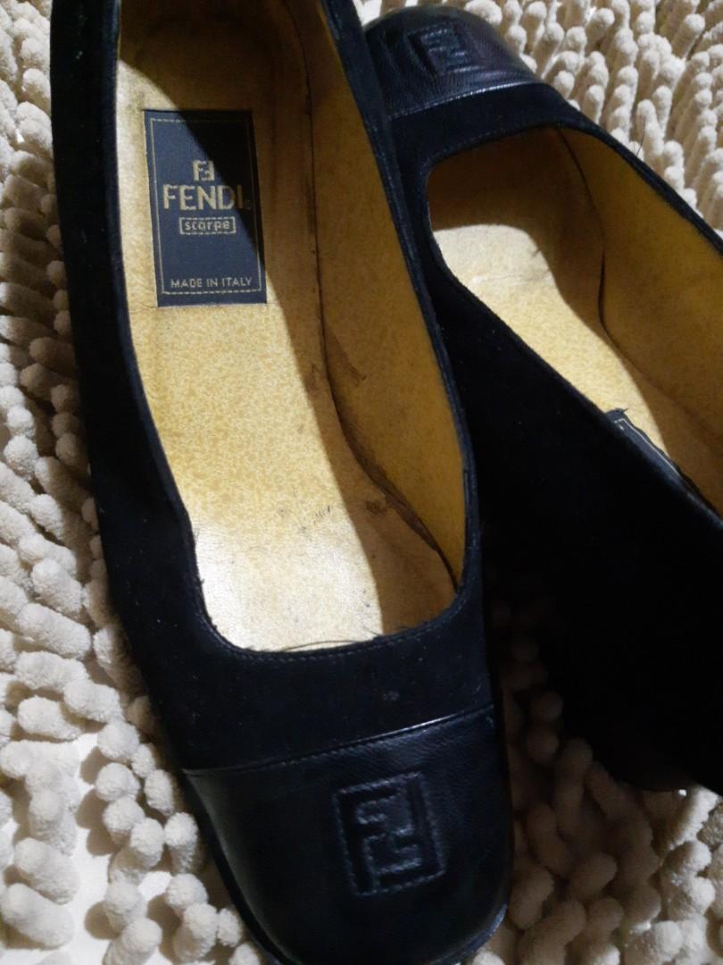 Fendi black shoes, Women's Fashion, Footwear, Heels on Carousell