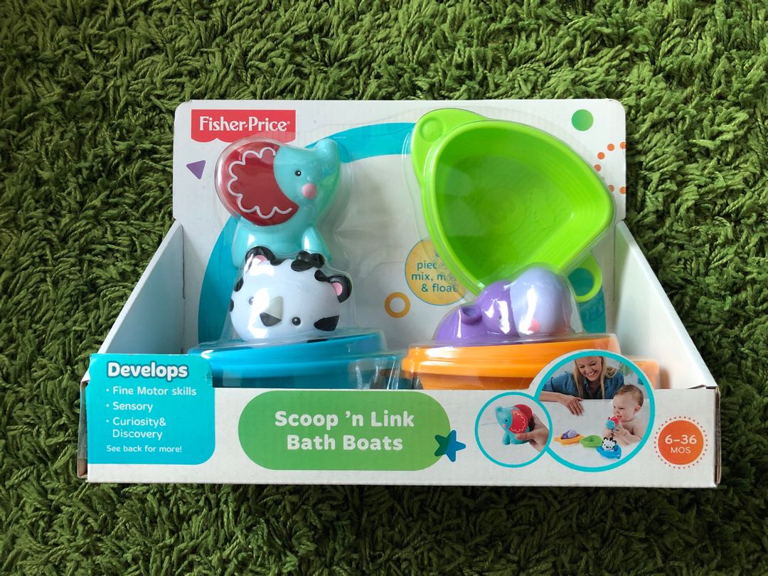 fisher price scoop n link bath boats