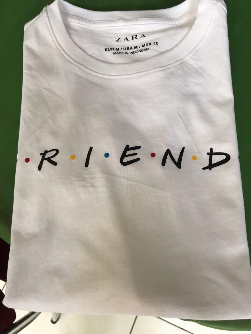 zara friends t shirt white