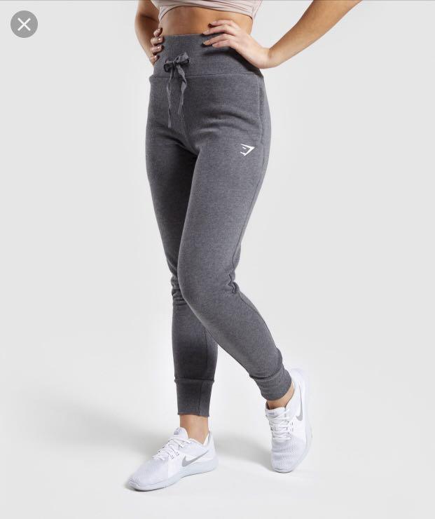 GYMSHARK High Waisted Joggers - Charcoal Marl (M), Women's Fashion,  Activewear on Carousell