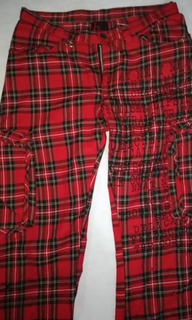 goth plaid pants