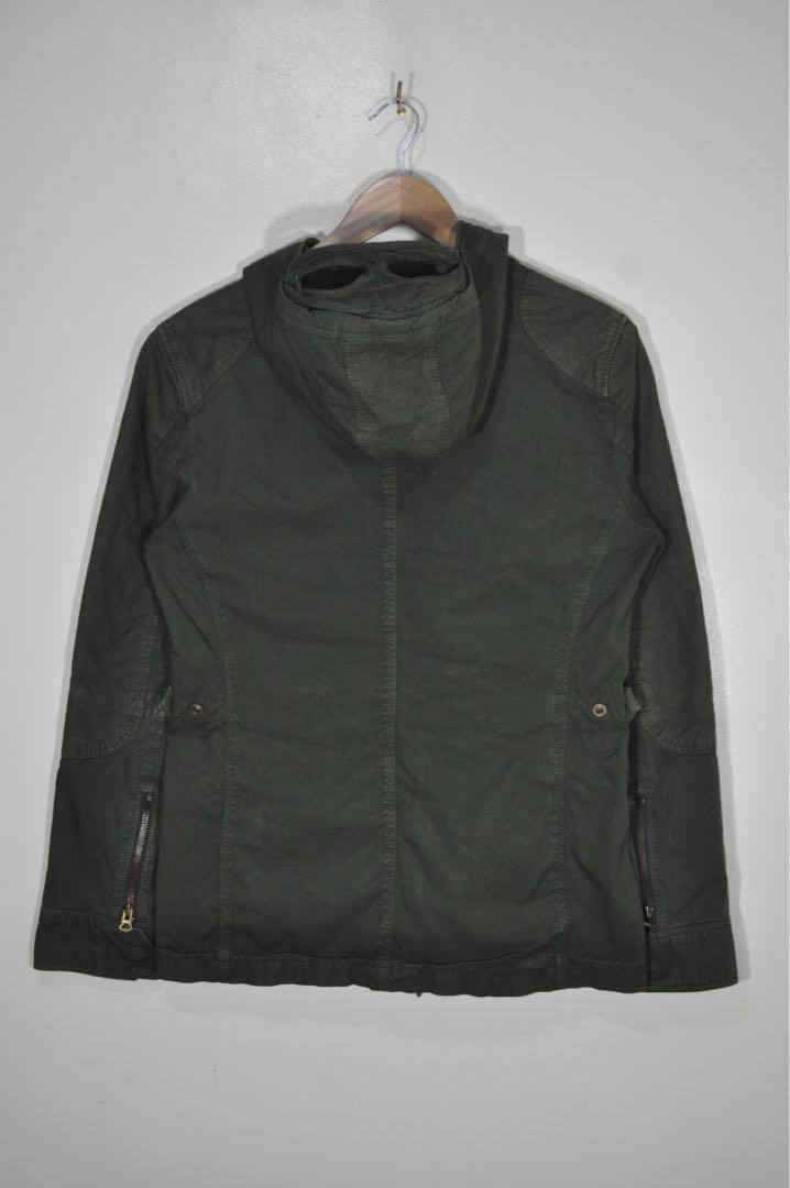 Halb Goggle Hood Military Cargo Jacket, Men's Fashion, Coats, Jackets