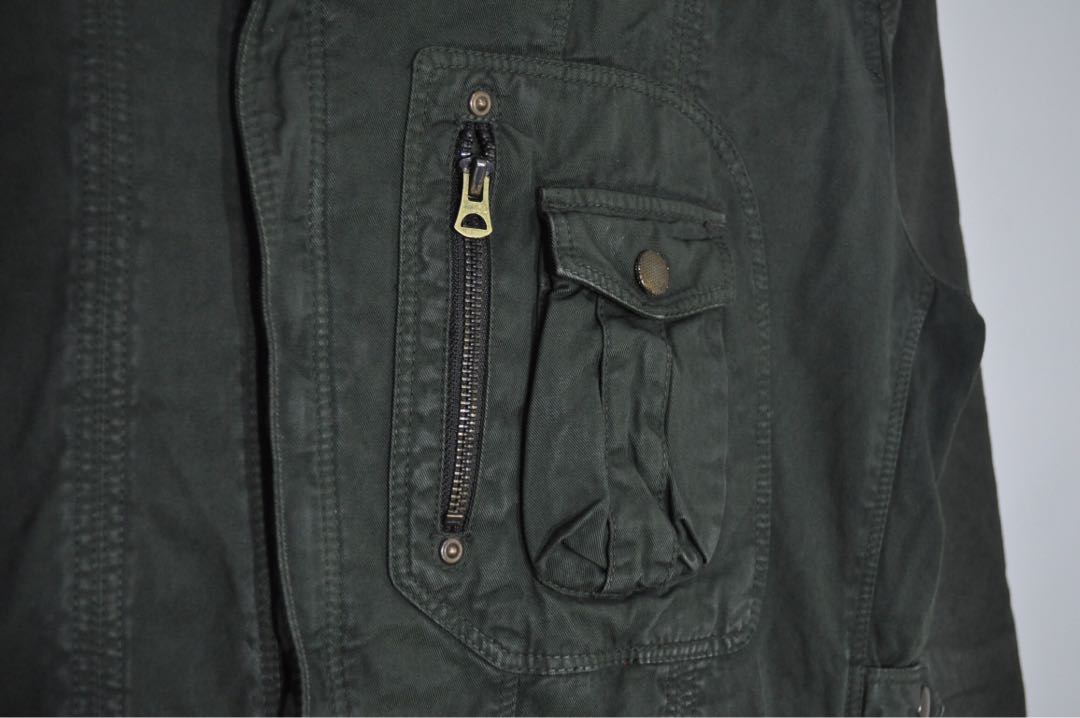 Halb Goggle Hood Military Cargo Jacket, Men's Fashion, Coats, Jackets