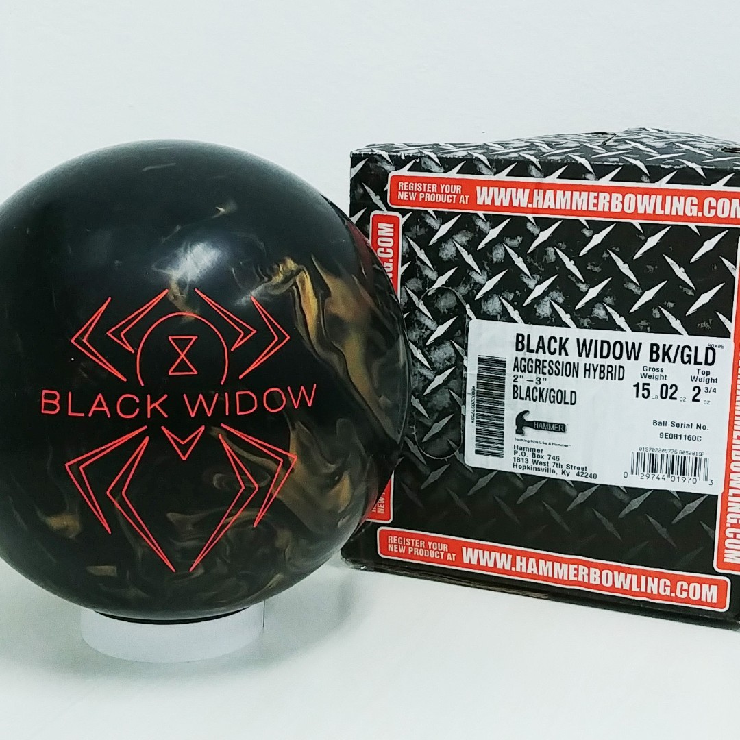 Balls 15lb Hammer BLACK WIDOW GOLD Semtex Pearl NEW Bowling Ball Undrilled