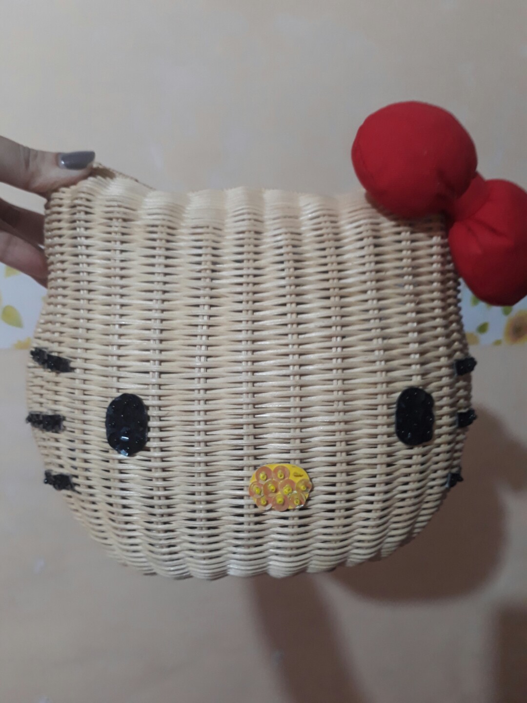 Hello Kitty Rattan Bag, Women's Fashion, Bags & Wallets, Crossbody