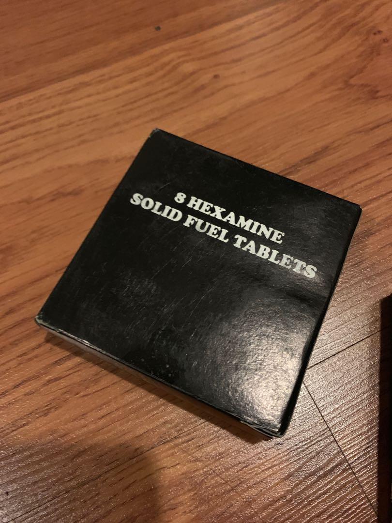 Hexamine Cooker Set x2 + 8 Hexamine solid fuel tablets x6, Sports