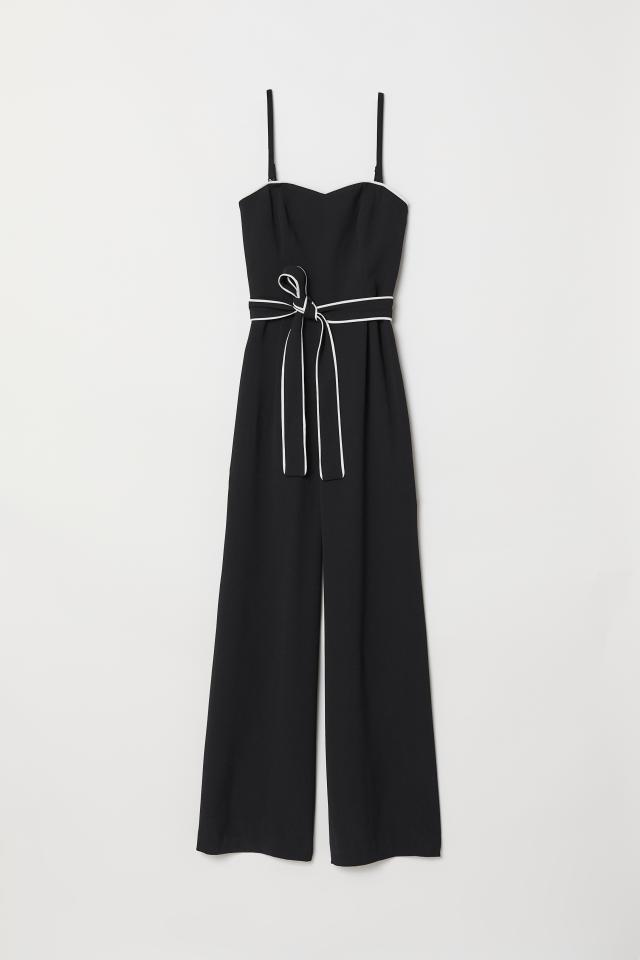 H M Black And White Casual Or Formal Jumpsuit Playsuit Unitard