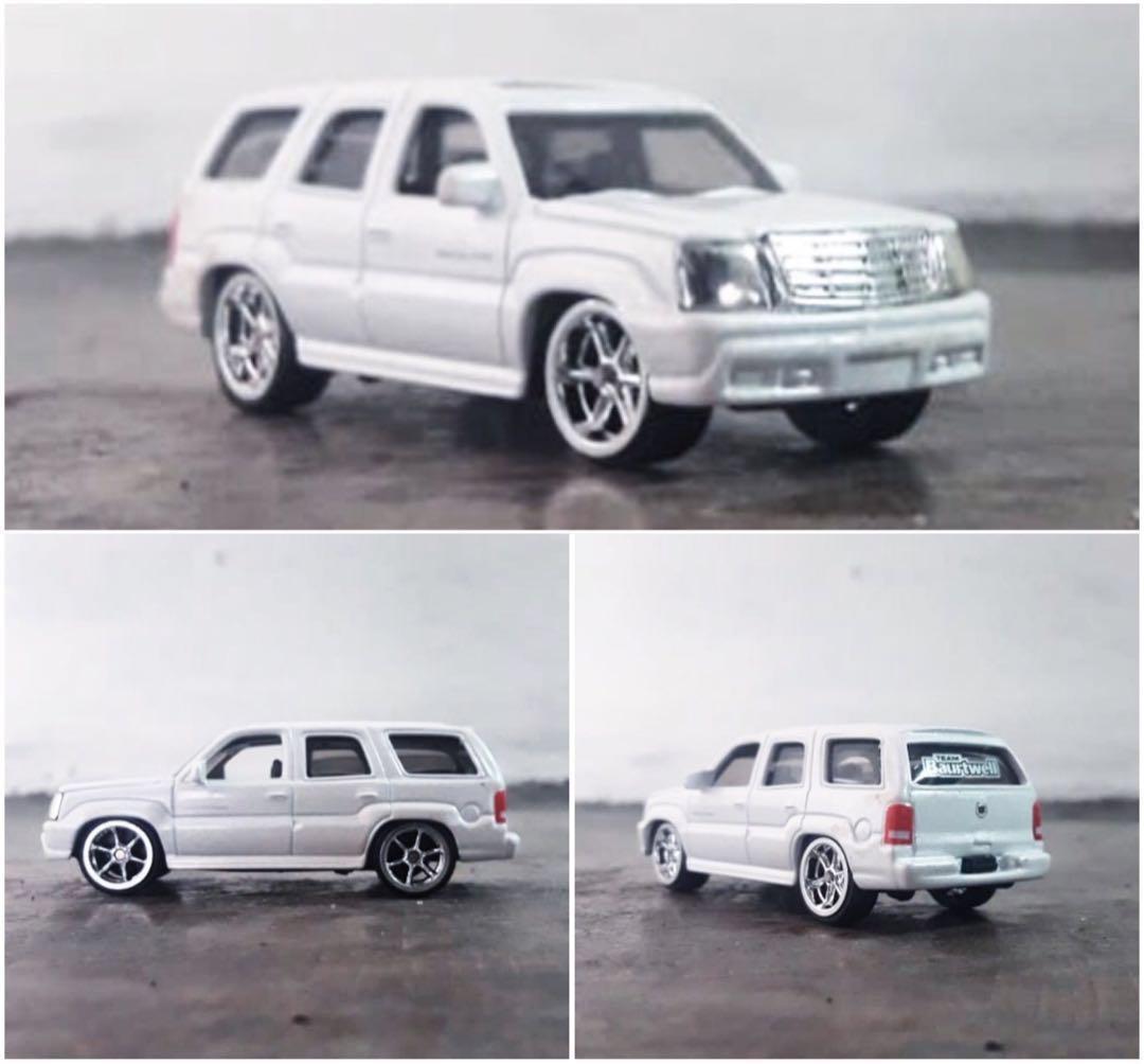 Hot Wheels Whips Team Baurtwell White Cadillac Escalade Loose