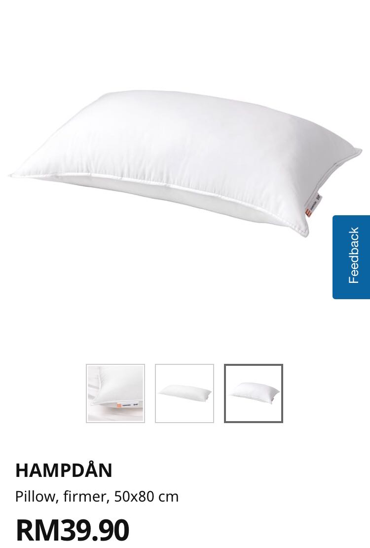 IKEA Hampdan Pillow x 2 pieces, Furniture & Home Living, Bedding ...