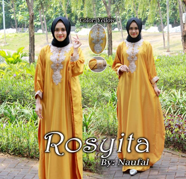 Jubah Kuning, Women's Fashion, Muslimah Fashion, Dresses on Carousell