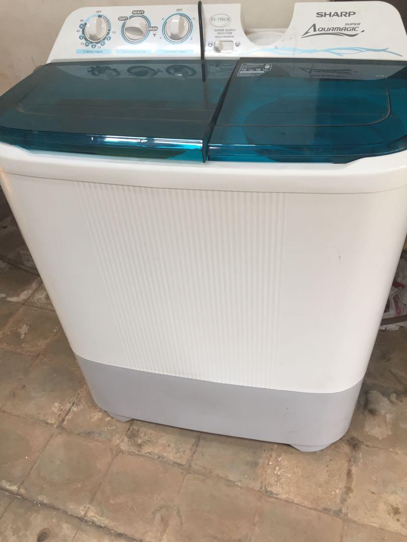 Mesin Cuci Sharp Aquamagic Elektronik Lainnya Di Carousell 58.5 x 59.8 x 98.8 warranty: mesin cuci sharp aquamagic
