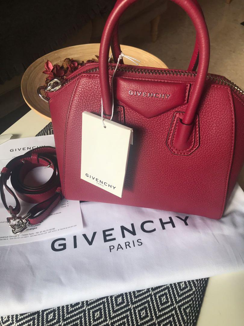 New! Givenchy Mini Antigona - Fig Pink 