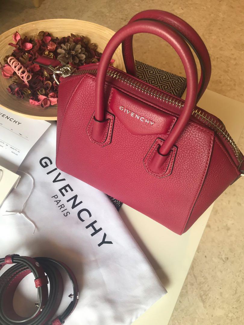 Givenchy antigona fig pink top