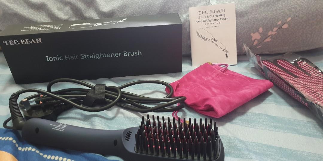 Bronson professional hair straightening ionic brush with temperature controller cheap