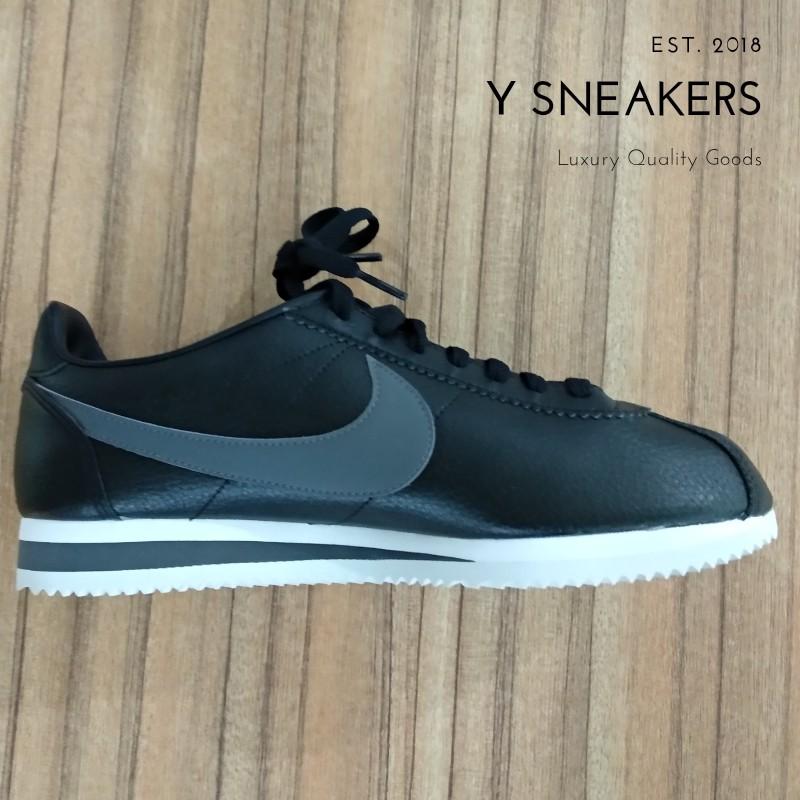 nike cortez classic leather black