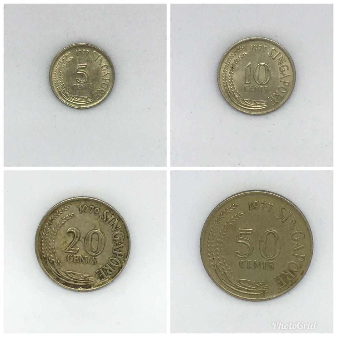 1998 SINGAPORE UNCIRCULATED COIN SET HONGBAO SET 7 COINS PACK UNC