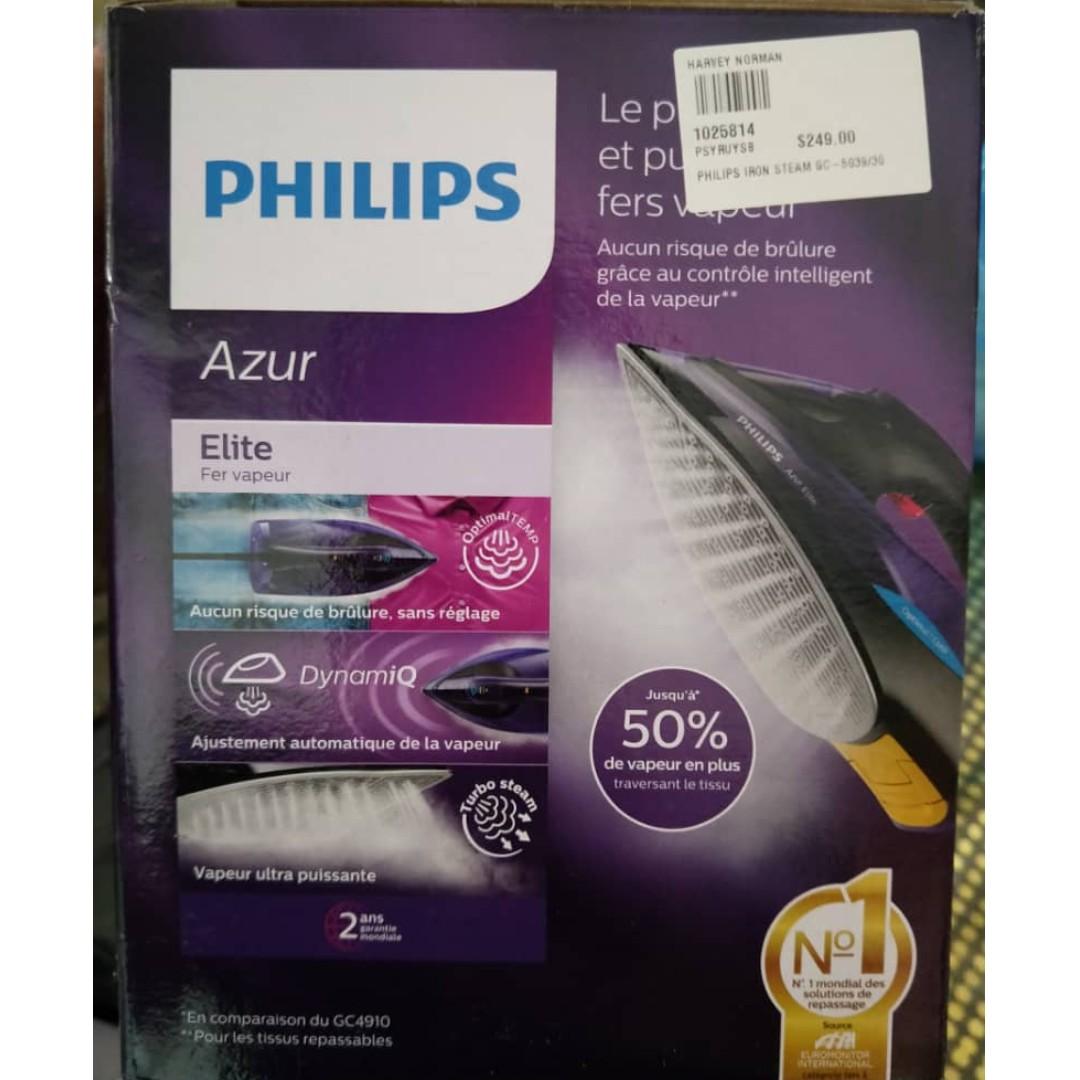 Philips GC5039/30 Azur Elite Steam Iron 3000W Watts Guaranteed No Burns ...