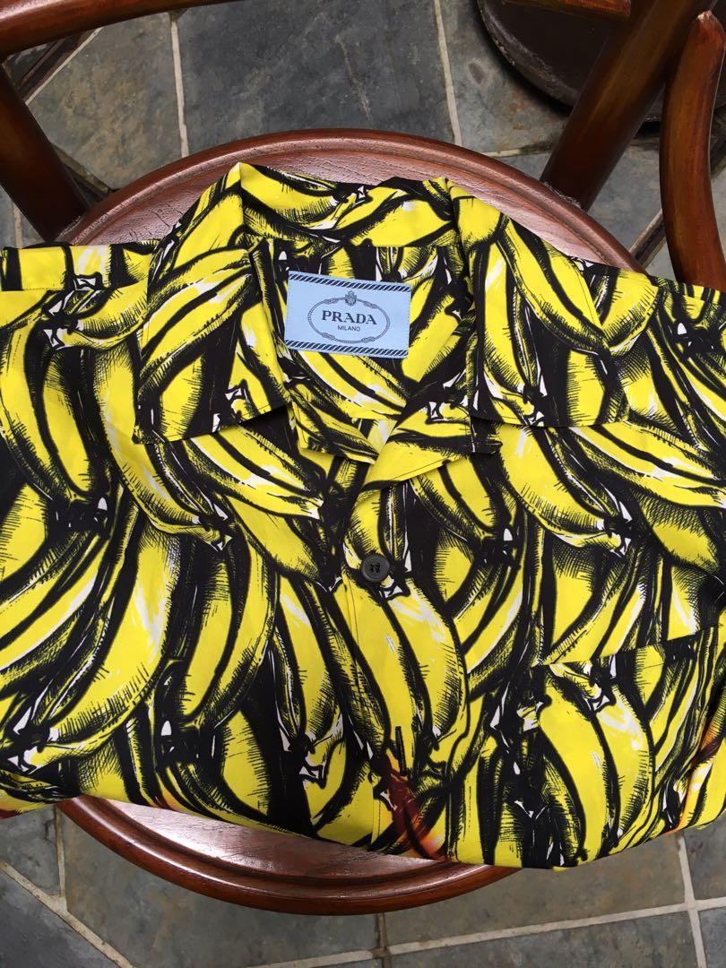 prada banana flame shirt