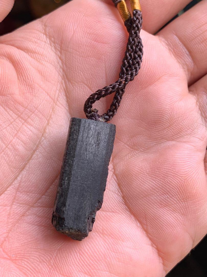 Raw online obsidian necklace